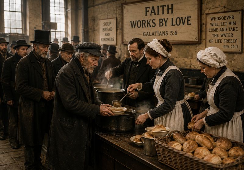 Charity soup kitchen, historic
