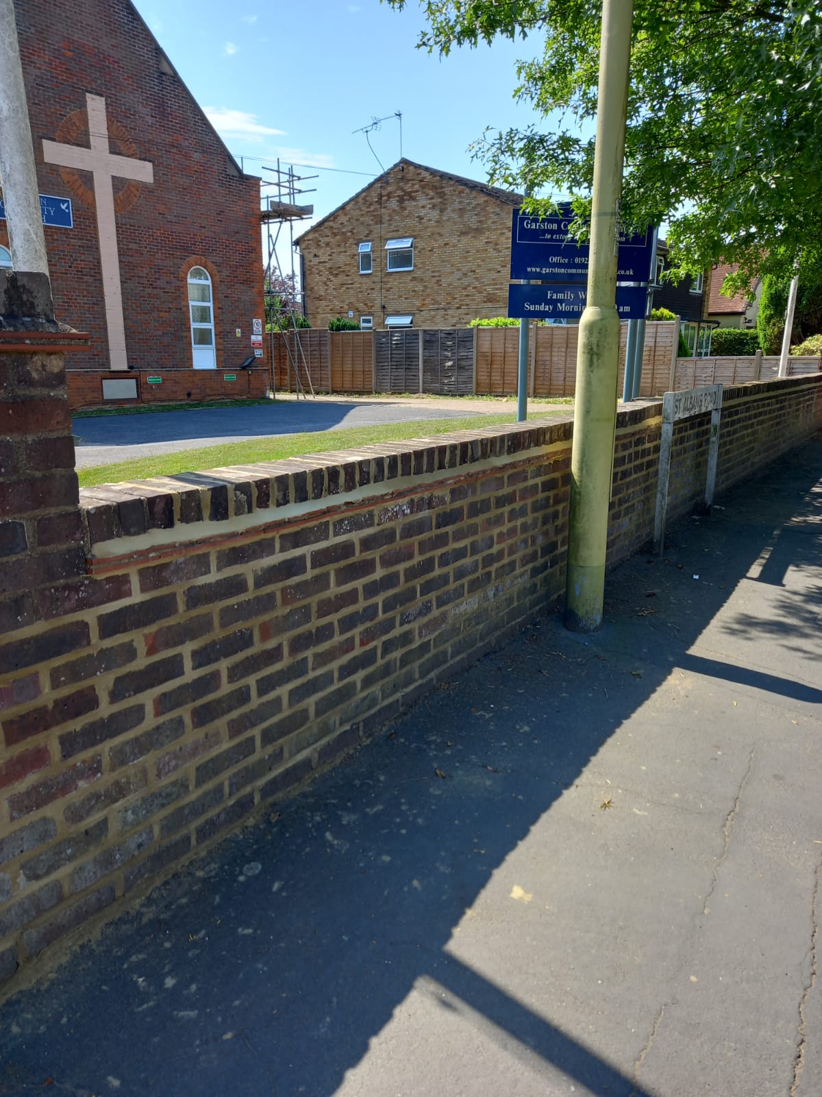 Church building repair works